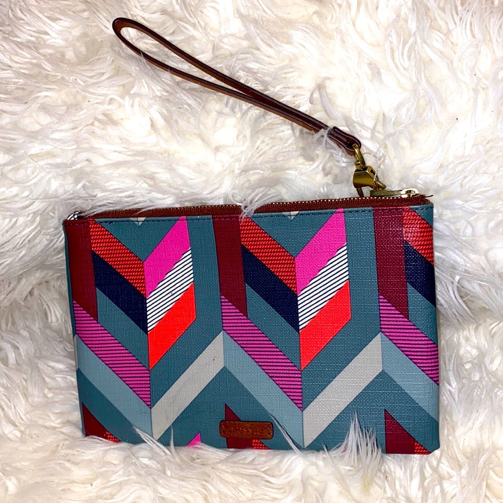FOSSIL MULTICOLORED COATED CANVAS WRISTLET